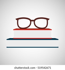 celebration happy fathers day glasses and book vector illustration eps 10