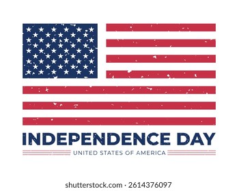 celebration of happy independence day with usa flag in texture banner background