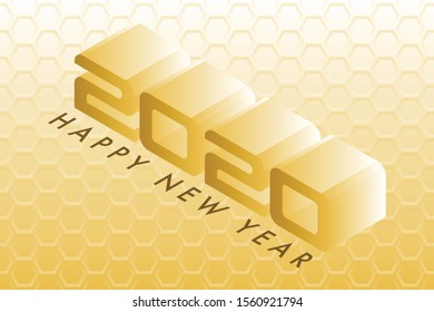 Celebration Happy New Year 2020 vector background.