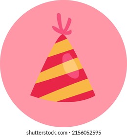 Celebration hat, illustration, vector on a white background.