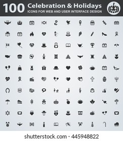 celebration and holidays icons for user interface design