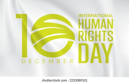 Celebration Human Rights Day. Web banner for social equality.International Human Rights Day in paper cut style.Vector for banners, poster, flyers or web site. 10 December.10 December, Human Rights Day