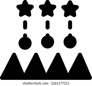 Celebration Icon in Black Filled