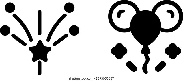 Celebration icon design Symbol set
