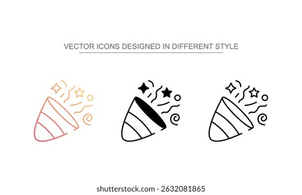 Celebration icon design with white background stock illustration