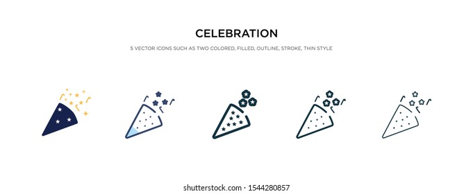 celebration icon in different style vector illustration. two colored and black celebration vector icons designed in filled, outline, line and stroke style can be used for web, mobile, ui