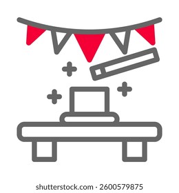 Celebration icon, party theme, event symbol