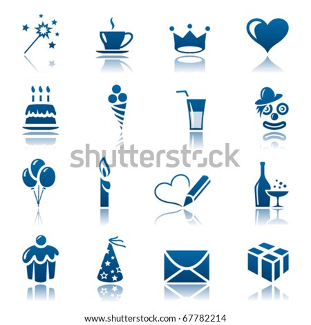 Celebration icon set