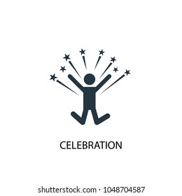 celebration icon. Simple element illustration. celebration concept symbol design from success collection. Can be used for web and mobile.