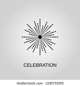 Celebration icon. Celebration symbol. Flat design. Stock - Vector illustration