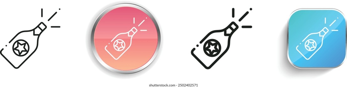 celebration icon. Thin Linear, Regular and Button Style Design Isolated On White Background