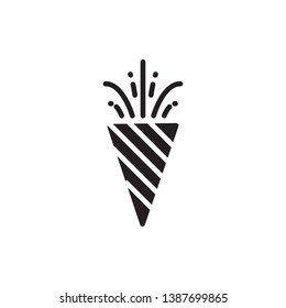 celebration icon vector glyph style design