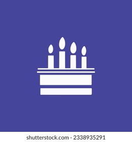 celebration icon vector illustration. Birthday cake logo template vector icon design