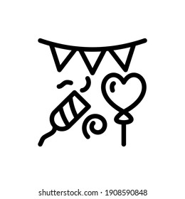 Celebration icon in vector. Logotype