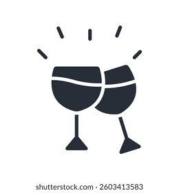 celebration icon. vector.Editable stroke.linear style sign for use web design,logo.Symbol illustration.