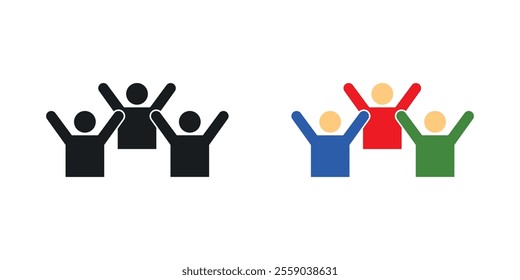celebration icons in black and colored version