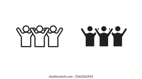 celebration icons in line stroke and flat versions