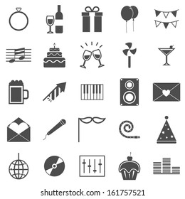 Celebration icons on white background, stock vector