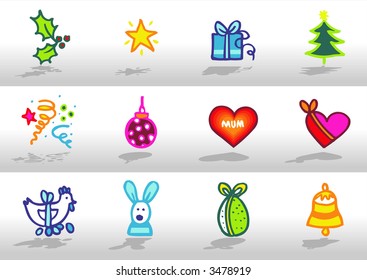 Celebration icons - others of same series : http://www.shutterstock.com/lightboxes.mhtml?lightbox_id=499021