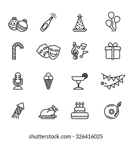Celebration Icons and Party Icons. vector  illustration.