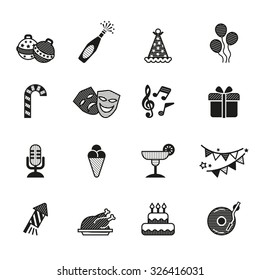 Celebration Icons and Party Icons. vector  illustration.
