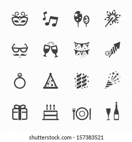 Celebration Icons and Party Icons with White Background