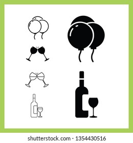 Celebration icons set