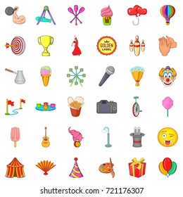 Celebration icons set. Cartoon style of 36 celebration vector icons for web isolated on white background