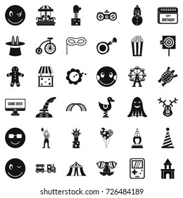 Celebration icons set. Simple style of 36 celebration vector icons for web isolated on white background