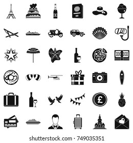 Celebration icons set. Simple style of 36 celebration vector icons for web isolated on white background