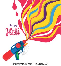 Celebration Of Indian Festival Happy Holi With Colors.