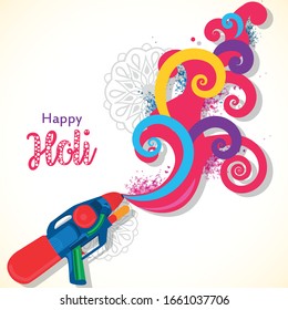 Celebration Of Indian Festival Happy Holi With Colors.