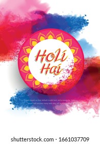 Celebration Of Indian Festival Happy Holi With Colors.