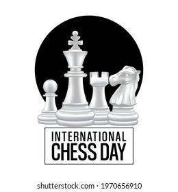 celebration of international chess day, chess pieces
