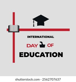 The celebration of International day of Education day and a template or logo design