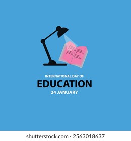 Celebration of International Day Of Education a vector graphic design and template or logo design