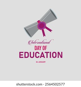 Celebration of International Day Of Education a vector graphic design and template or logo design