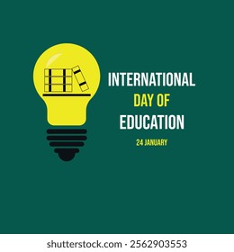 Celebration  of  International Education day a vector graphic design and logo or template