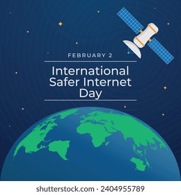 For the celebration of International Safer Internet Day, this vector graphic is suitable.