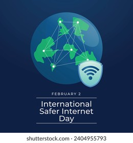 For the celebration of International Safer Internet Day, this vector graphic is suitable.