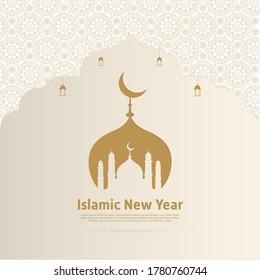 Celebration islamic new year holiday design. Islamic new year background