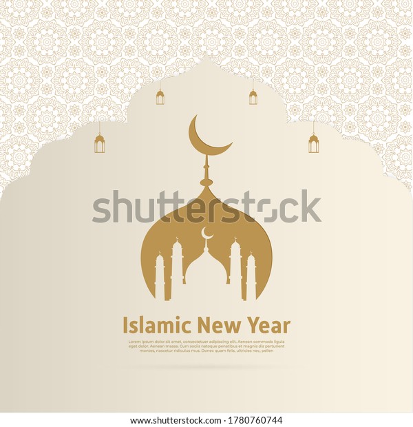 Celebration islamic new year holiday design.\
Islamic new year\
background