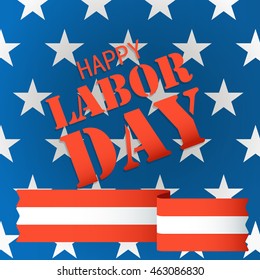 The celebration of The Labor Day. Vector greeting card illustration