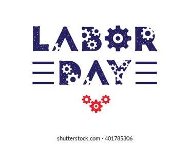 celebration labor worker day typography background vector