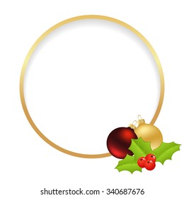 Celebration light and gold round frame vector background. vector illustration