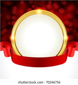 Celebration light vector background with ribbon