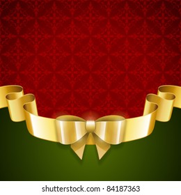Celebration light vector background with ribbon  and bow eps 10.