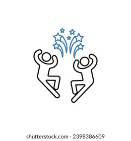 Celebration line concept line icon. Simple element illustration. Celebration line concept outline symbol design.