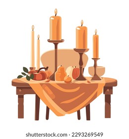 Celebration of love and spirituality with candles isolated