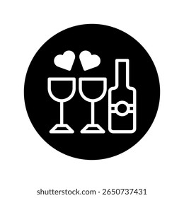 Celebração do amor com copos de vinho corações atmosfera romântica para ocasiões especiais convite conceito design